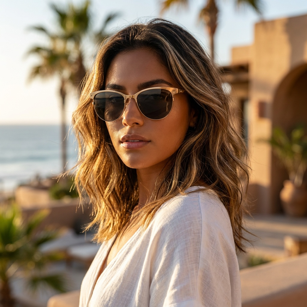 Titanium Clubmasters Gold Sunglasses - Pre Order