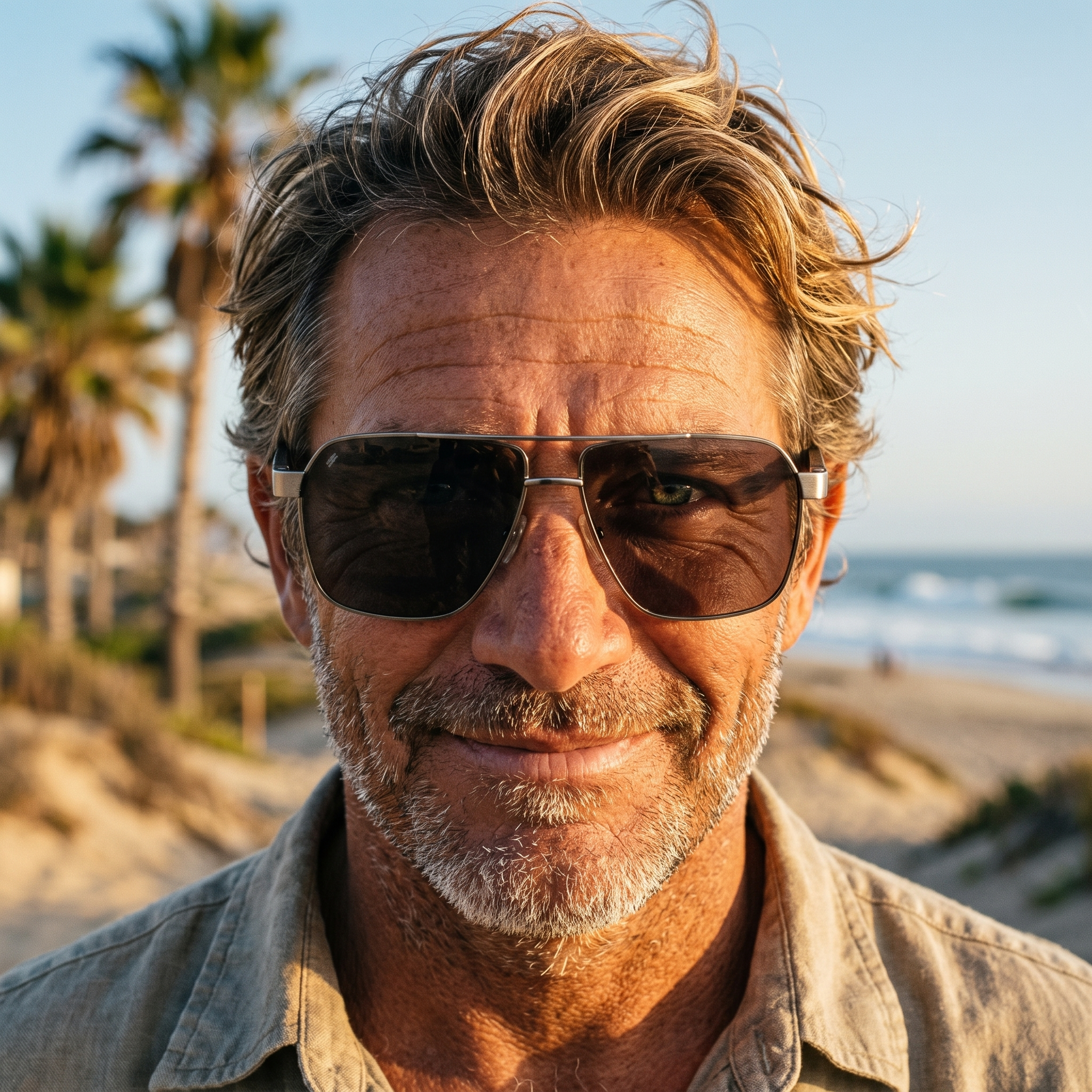 Perez - Metal & Wood Sunglasses