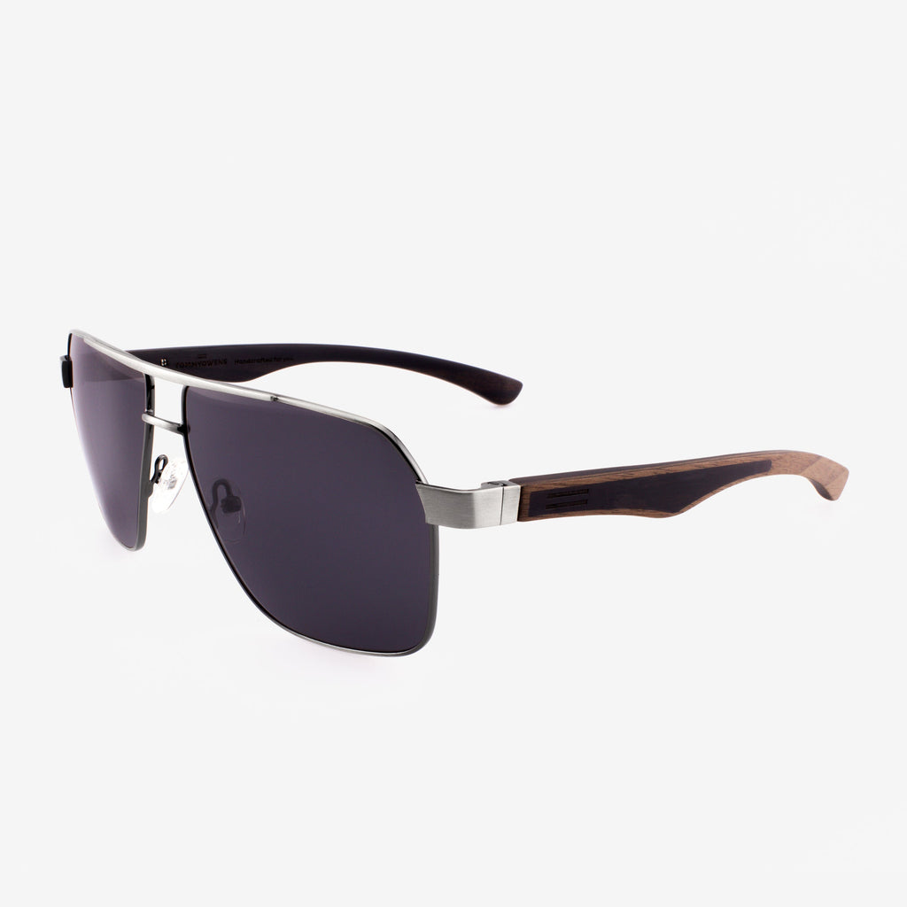 Perez - Metal & Wood Sunglasses